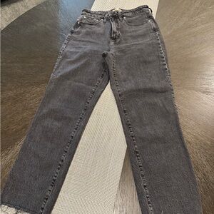 Madewell Curvy Perfect Vintage Straight Jean in Dark Gray
